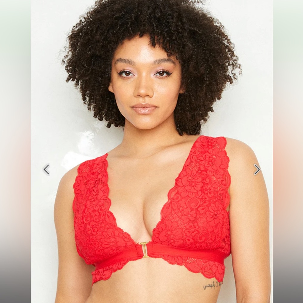 We are Hah! Got ur back bra, red, new with tags, lace bralette.